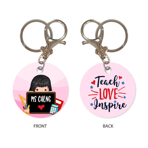 Personalised Keychain - Teach Love Inspire 2