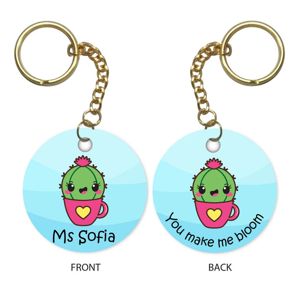 Personalised Keychain - You Make Me Bloom