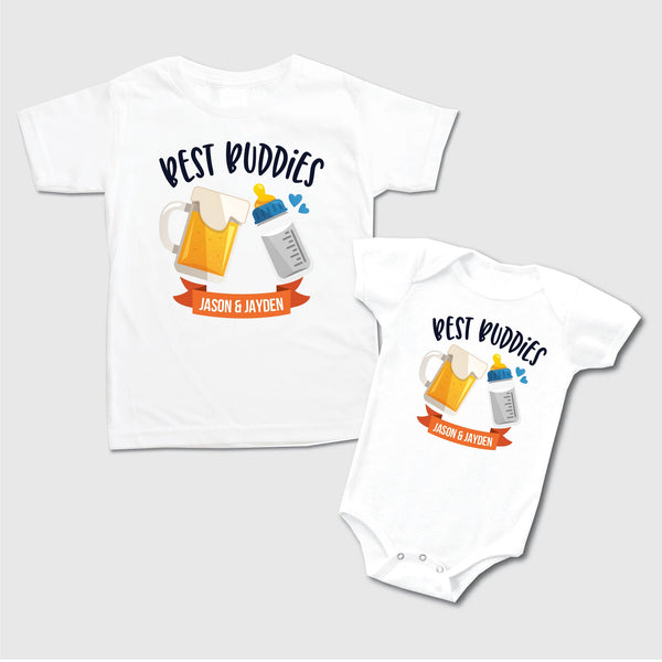 Personalised Family Tee Shirts - Drinking Buddies