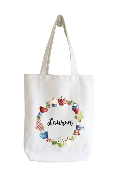 Personalised Tote Bag - Christmas Wreath