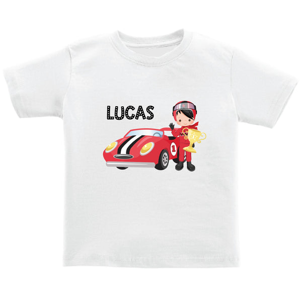 Personalised Kids Tee - F1 Racer