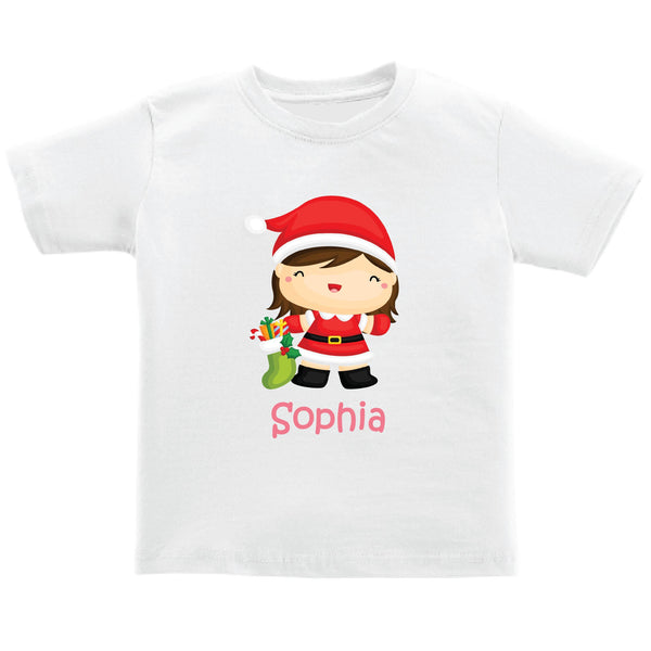 Personalised Kids Tee - Santa Baby Girl