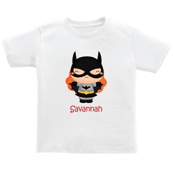 Personalised Kids Tee - Superhero Girl (8 Designs)