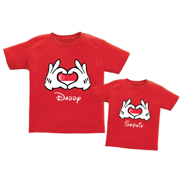 Personalised Family Tee Shirts - We Heart SG