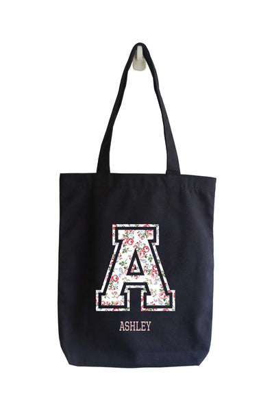 Personalised Tote Bag - Rose Garden Initial
