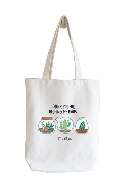 Personalised Tote Bag - Thank You For Helping Me Grow