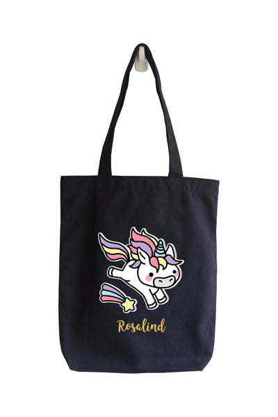 Personalised Tote Bag - Urban Unicorn (Over The Rainbow)