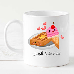 Personalised Mug - Valentine Ice Cream Waffle