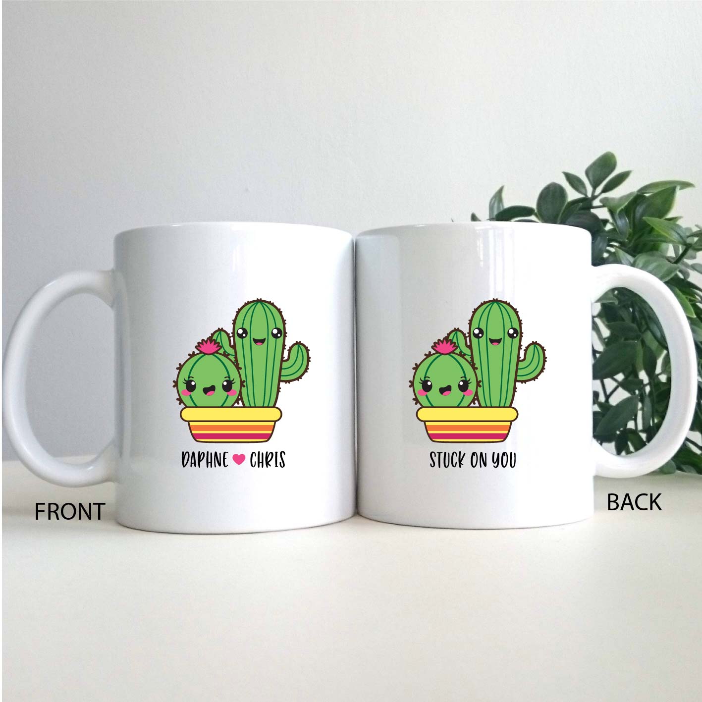 Personalised Mug - Valentine Cactus