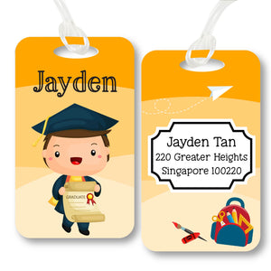 Personalised Bag Tag - Graduation Boy