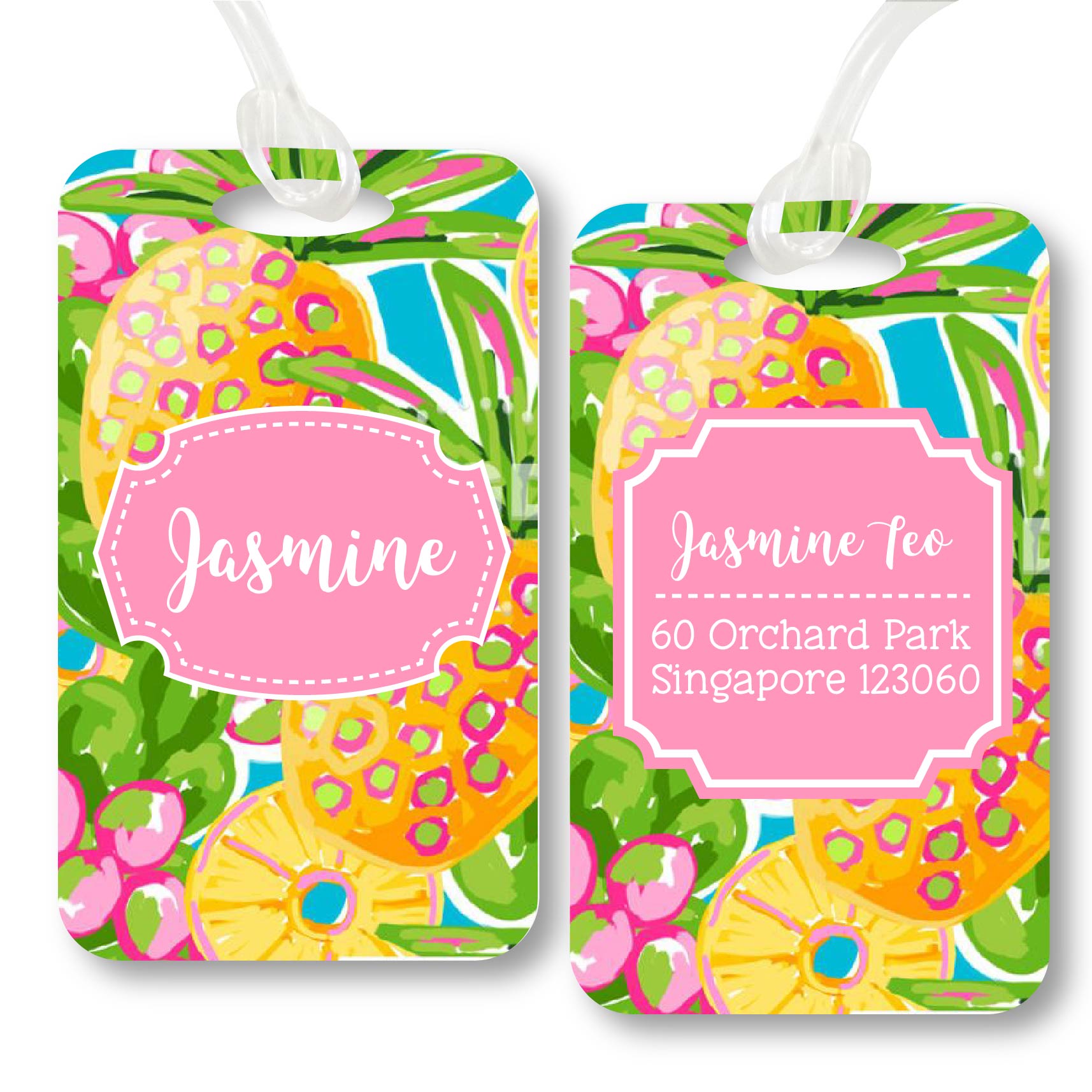 Personalised Bag Tag - Summery Pineapple