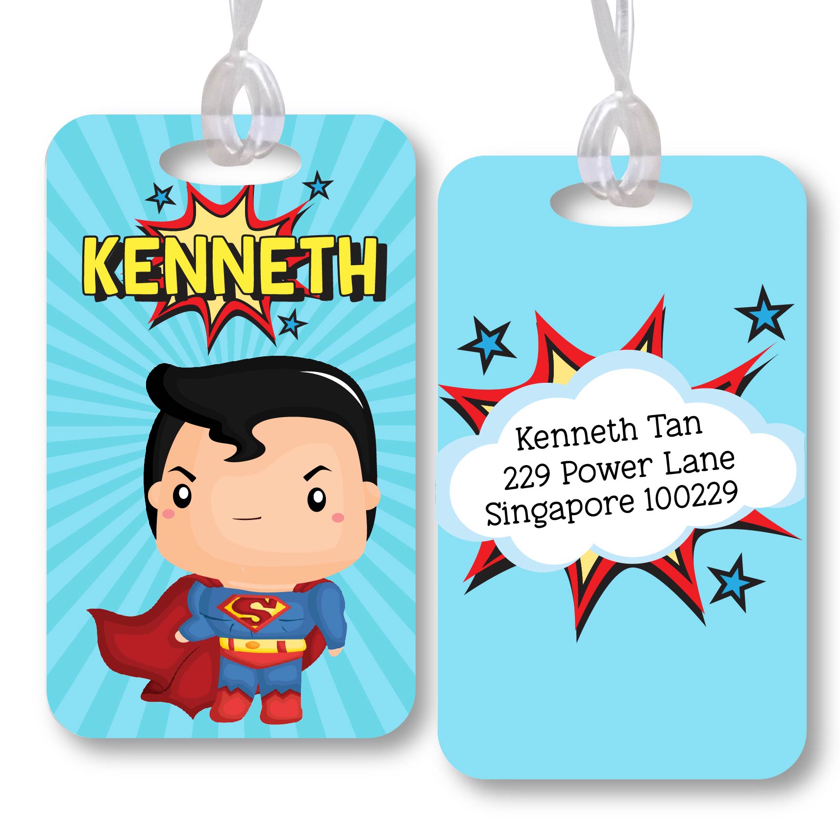 Personalised Bag Tag - Super Boy