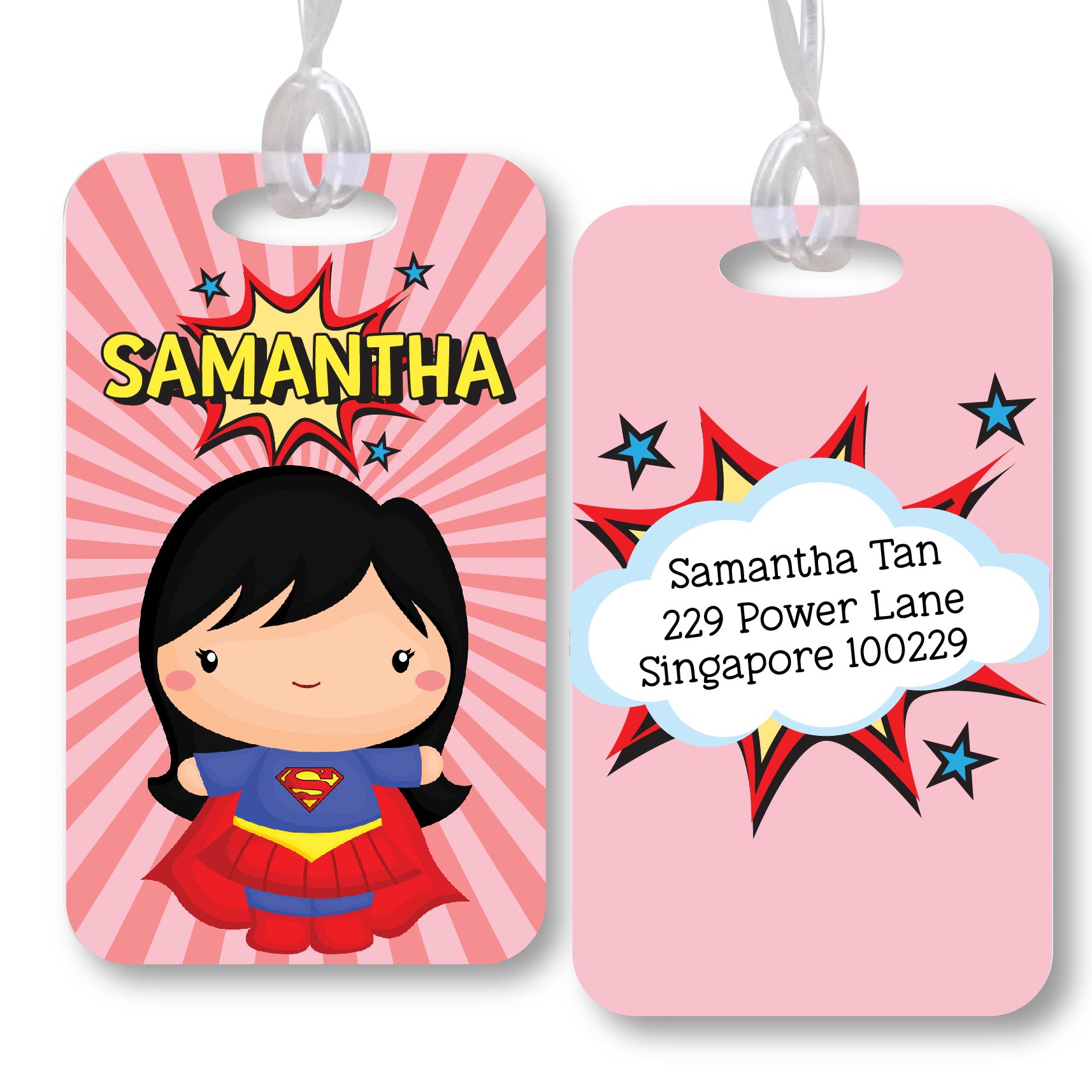 Personalised Bag Tag - Super Girl