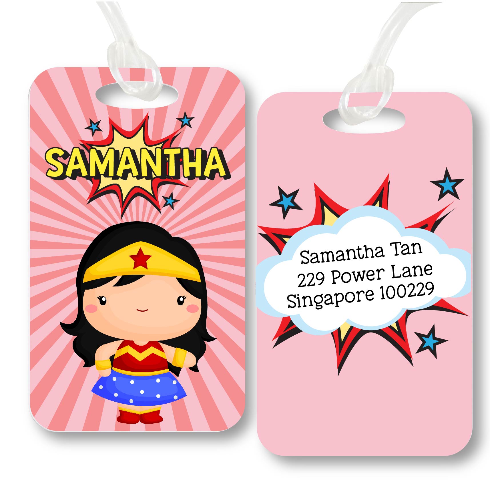 Personalised Bag Tag - Wonder Girl