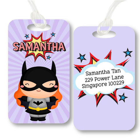 Personalised Bag Tag - Bat Girl