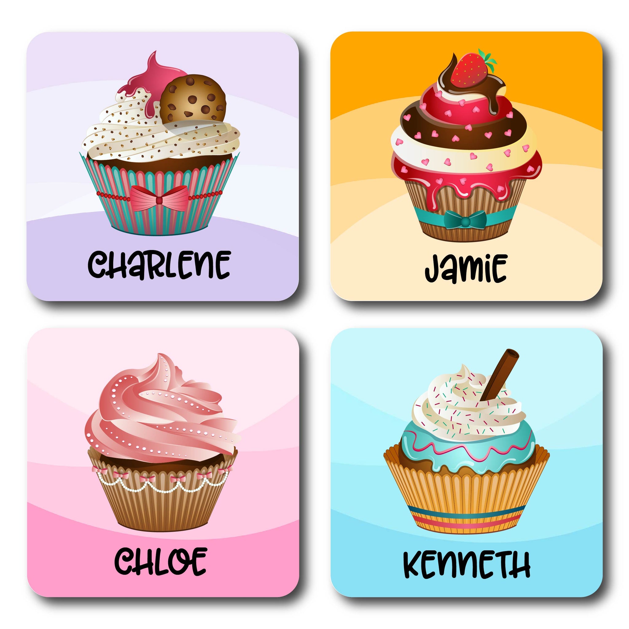 Personalised Coaster - Pretty Cupcakes