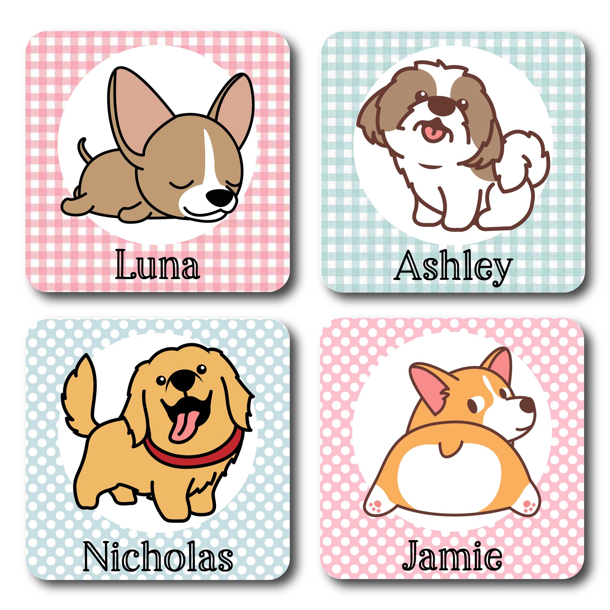 Personalised Coaster - Cute Doggies