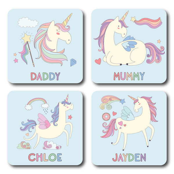 Personalised Coaster - Magical Unicorns