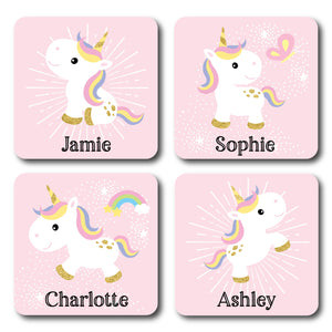 Personalised Coaster - Playful Unicorns