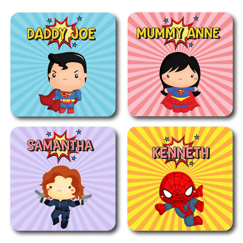 Personalised Coaster - Superhero A