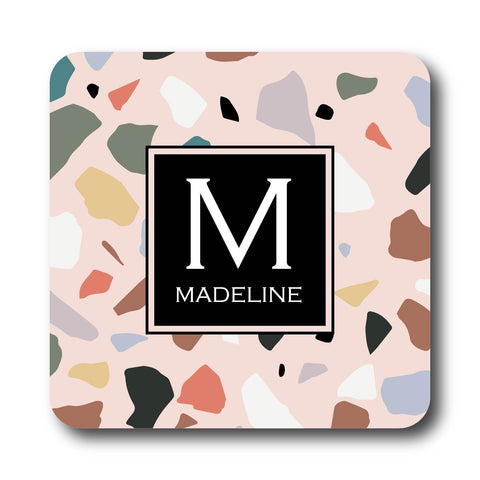 Personalised Coaster - Terrazzo Effect Pastel