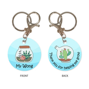 Personalised Keychain - Thank You For Helping Me Grow