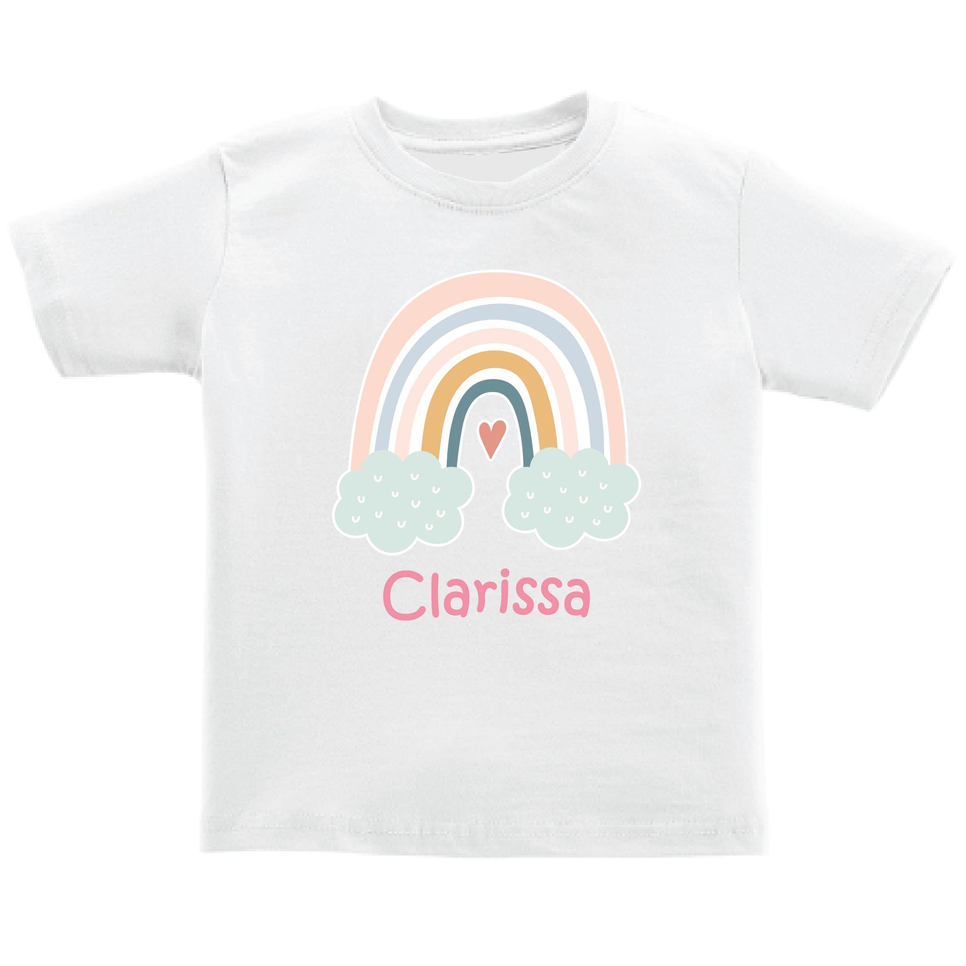 Personalised Kids Tee - Pastel Rainbow