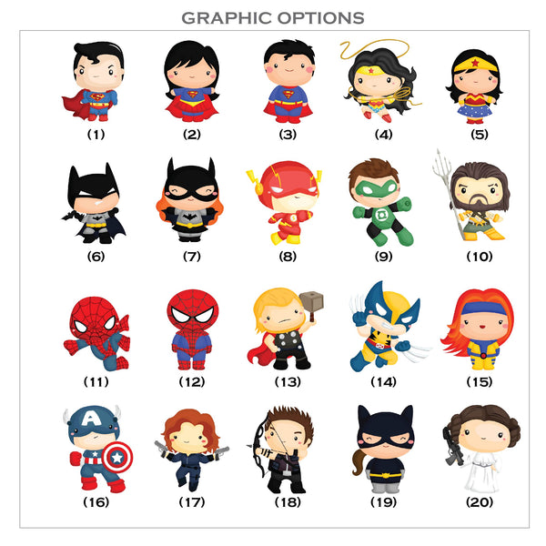 Personalised Family Tee Shirts - Super Heroes (20 Designs)