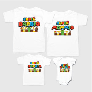 Personalised Family Tee Shirts - Super Familio