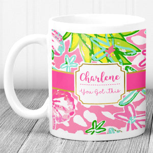 Personalised Mug - Preppy Pink