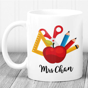 Personalised Mug - Teacher's Apple