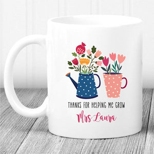 Personalised Mug - Thanks For Helping Me Grow