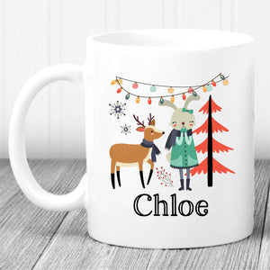 Personalised Mug - Christmas Woodland Friends 2