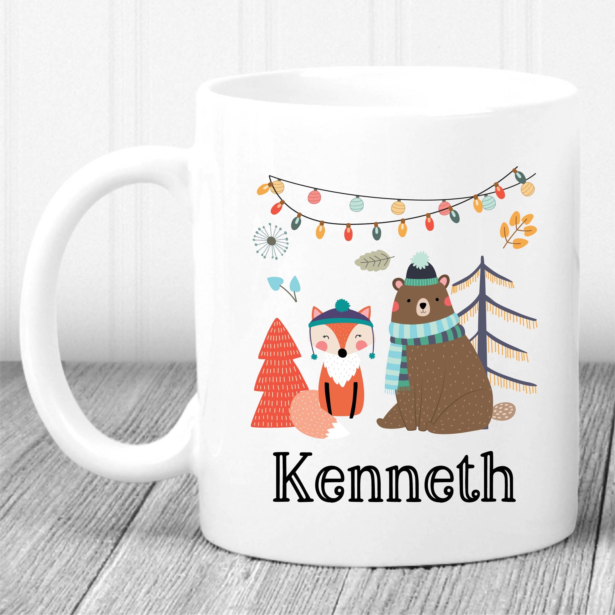 Personalised Mug - Christmas Woodland Friends 4