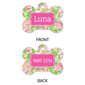 Personalised Pet Tag - Preppy Green