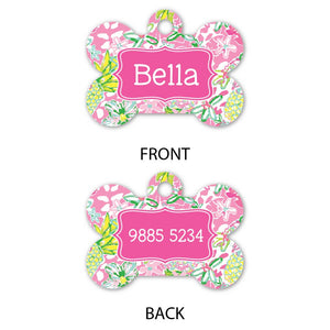 Personalised Pet Tag - Preppy Pink