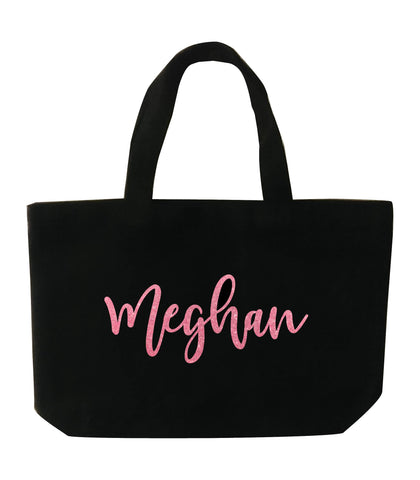 Personalised Small Bag - Glittery Pink Letters
