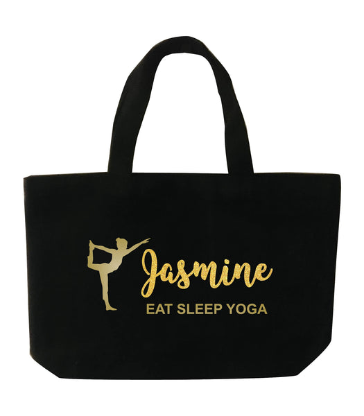 Personalised Small Bag - Yoga (Glittery Name)