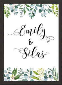 Personalised Art Print - Eucalyptus Leaves