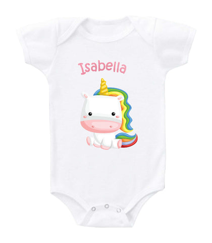 Personalised Baby Onesie / Tee - Sweet Unicorn