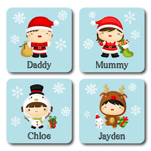 Personalised Coaster - Christmas Family