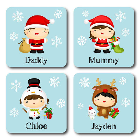 Personalised Coaster - Christmas Family