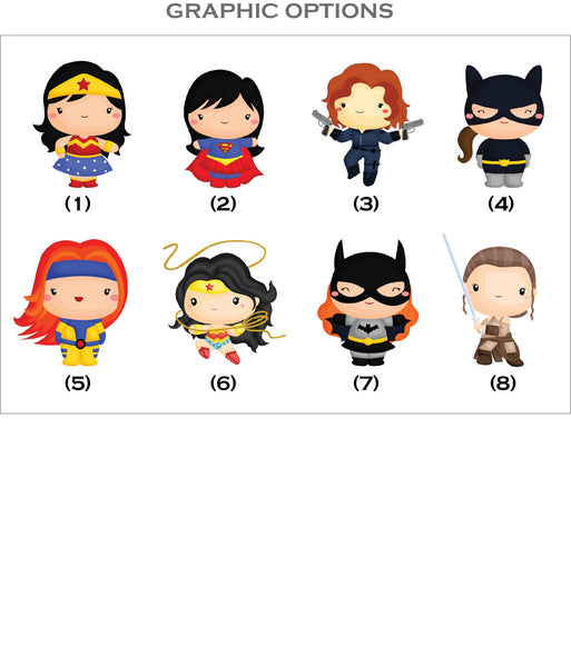 Personalised Kids Tee - Superhero Girl (8 Designs)