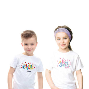Personalised Sibling Tee Shirts - Siblings (Stars)