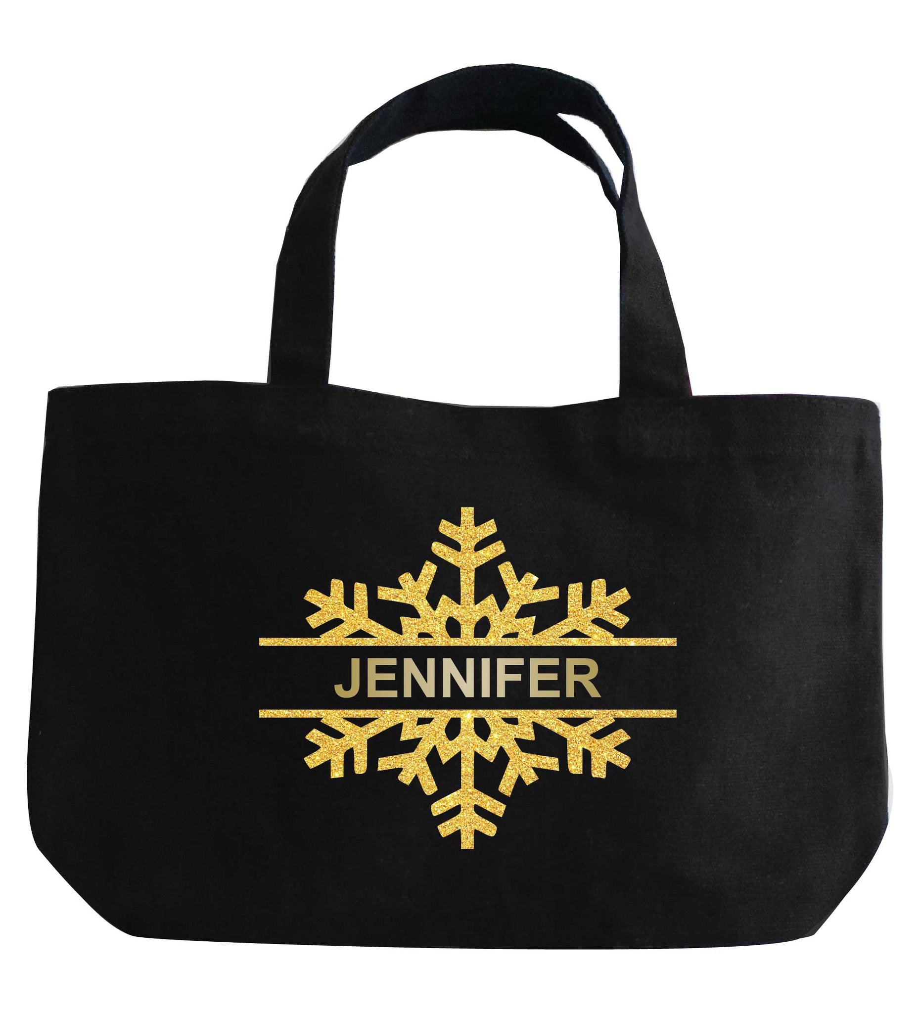 Personalised Small Bag - Glittery Snowflake