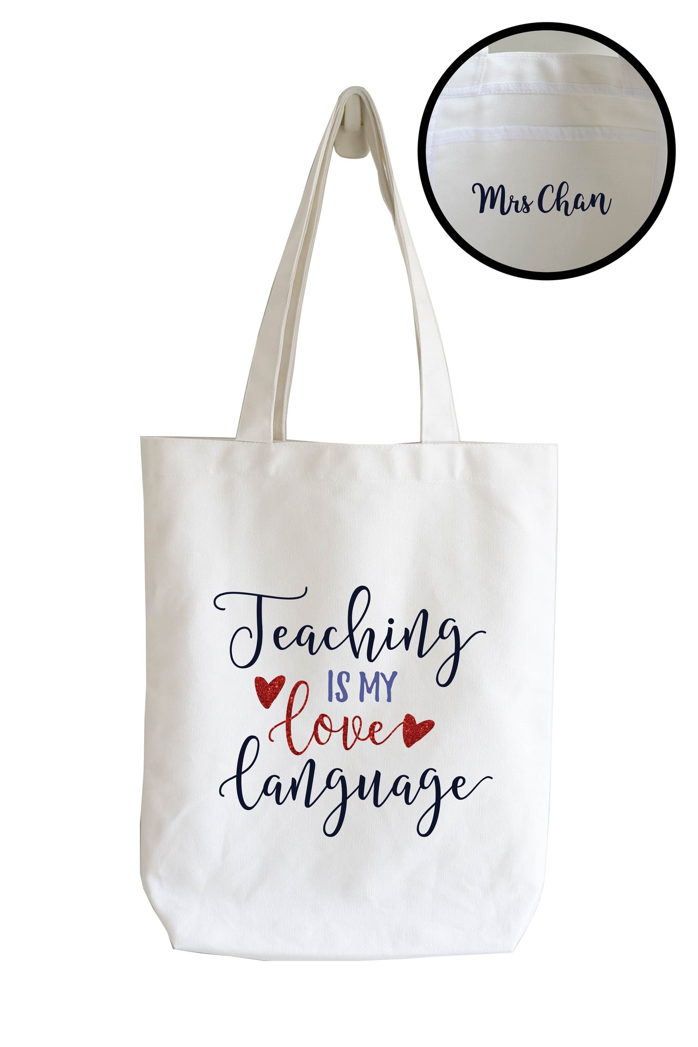 Personalised Tote Bag - Teacher's Love
