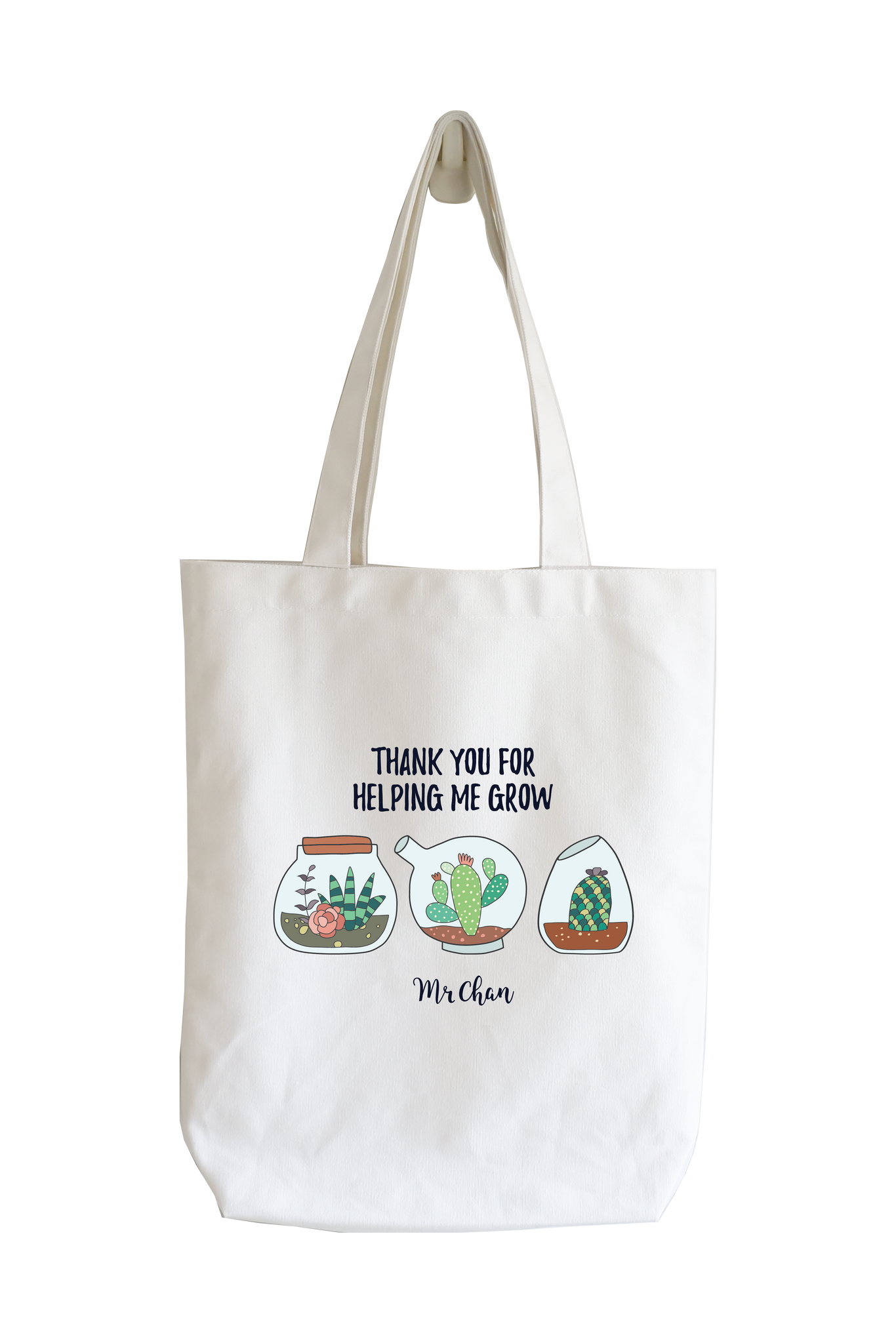 Personalised Tote Bag - Thank You For Helping Me Grow