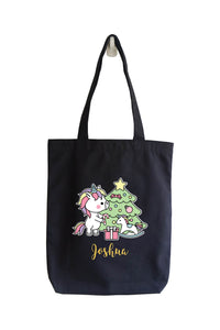 Personalised Tote Bag - Urban Unicorn (Christmas Lights)