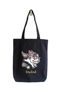 Personalised Tote Bag - Urban Unicorn (Over The Rainbow)