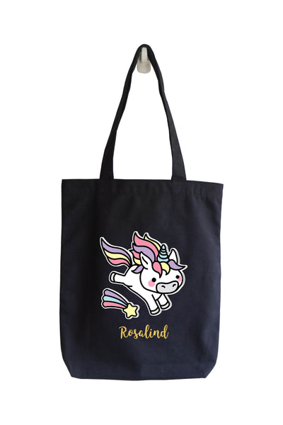 Personalised Tote Bag - Urban Unicorn (Over The Rainbow)